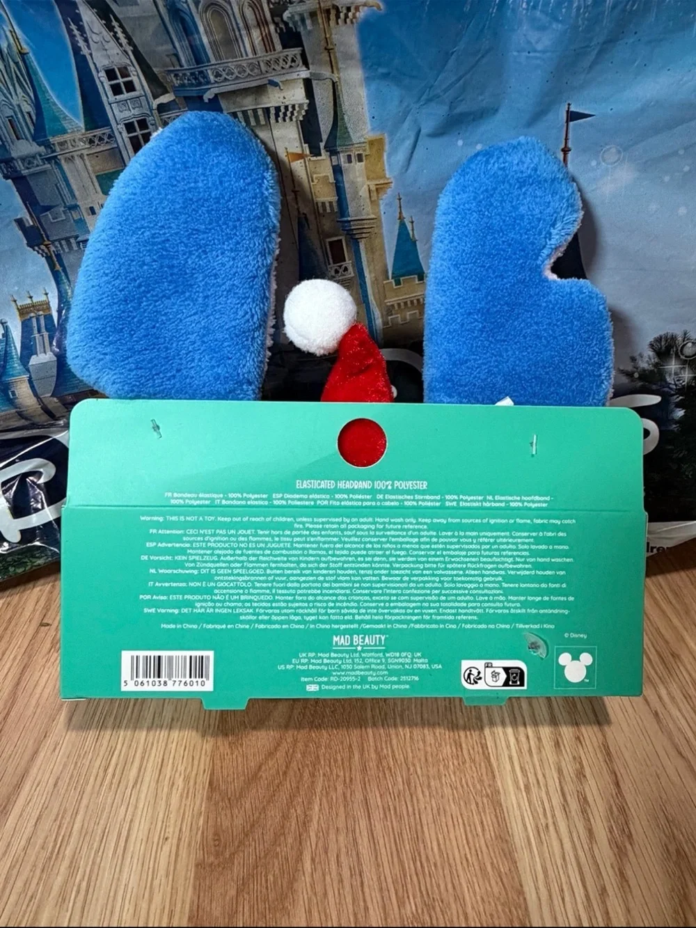 Disney Lilo & Stitch Stitch Christmas Plush Beauty Spa Elastic Headband New